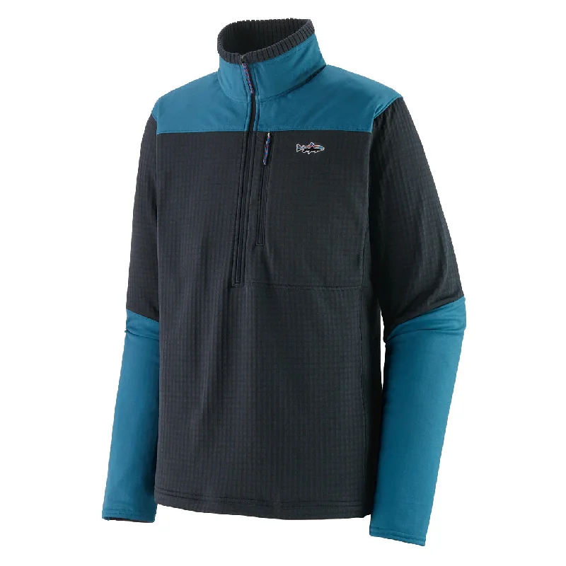 Fishing bait pump-Patagonia Men's Long-Sleeved R1® Fitz Roy 1/4-Zip