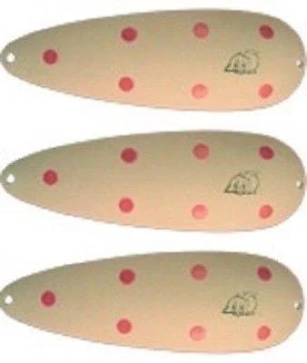 Fishing reel easy maintenance-Three Eppinger Seadevle IMP Glow Pink Dots Spoon Lures 1 oz 3 1/4" 62-273