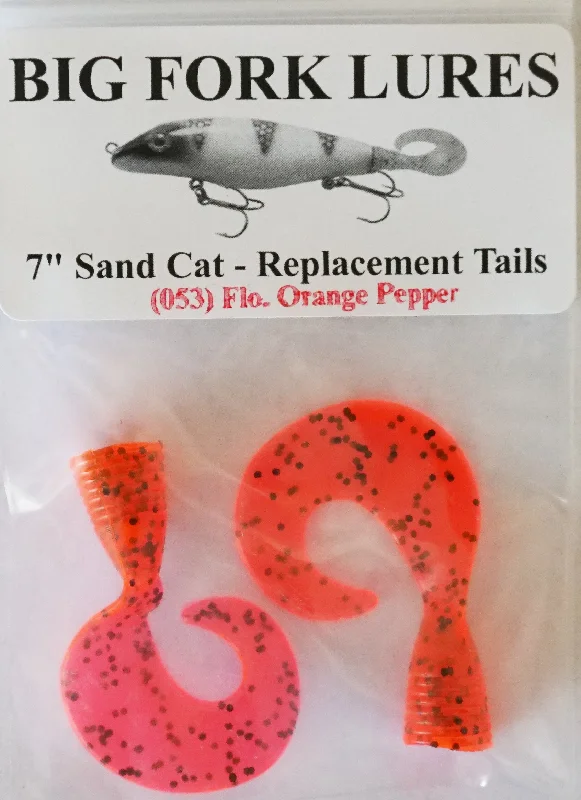 Fishing tackle organized-Big Fork Lures Sand Cat LAT Replacement Tails