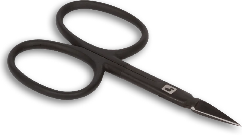 Fishing line stripper-Loon Ergo Arrow Point Scissors - Black