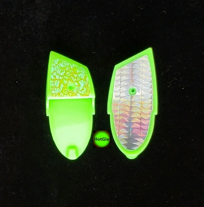 Fishing rod clip-8 hour Glow Lime Green Crush, silver back