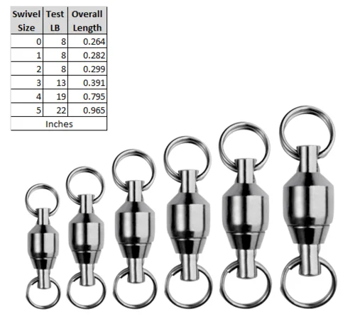 Fishing tackle durable bag-Spro Ball Bearing Swivel W/ 2 Split Rings