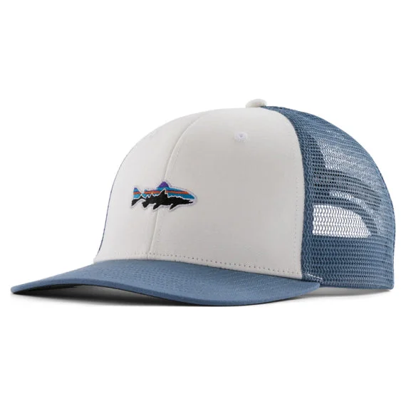 Fishing line visibility-Patagonia Stand Up Trout Trucker Hat - White