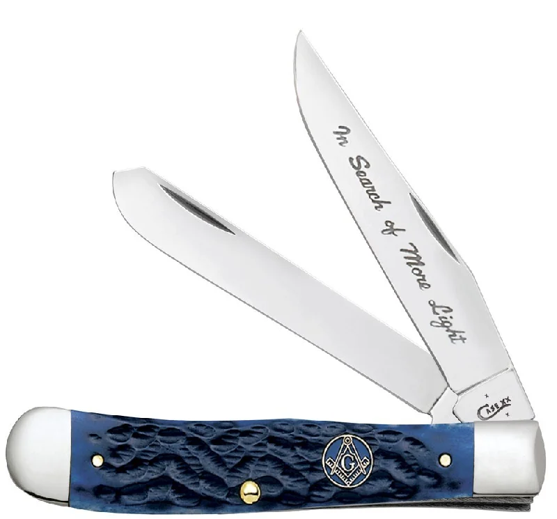 Fishing rod wall rack-Case Masonic Trapper Pocket Knife