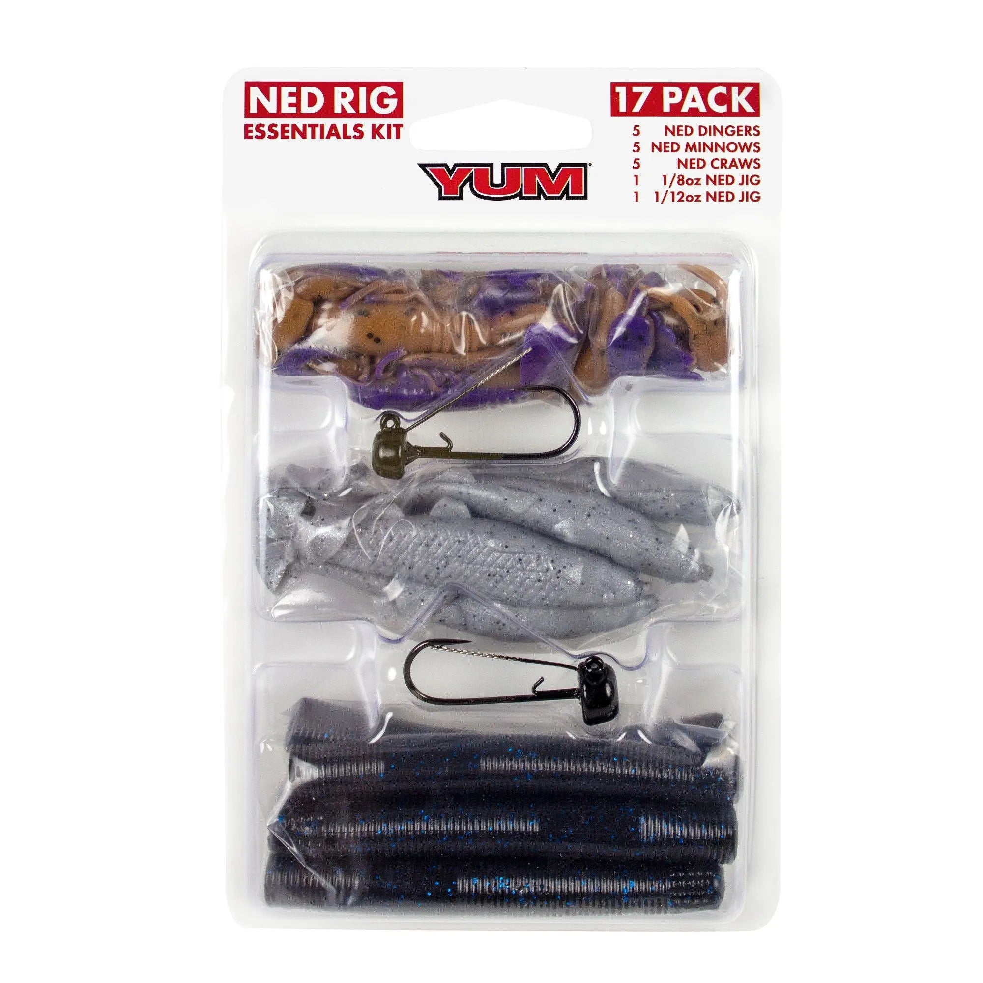 Fishing rod easy transport-Yum Ned Rig Kit 1 Soft Plastic