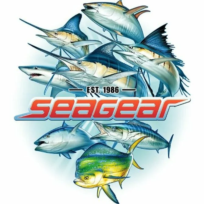 Fishing float tube-Sea Gear - Multi Fish Sticker