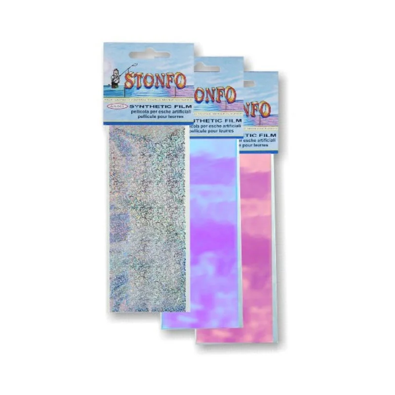 Fishing hook lightweight-STONFO ART.601 SYNTHETIC FILM IRIDESCENT BLUE