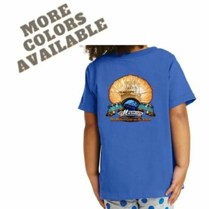 Fishing line roller-Sea Gear - Kids Flaming Scallop Short Sleeve