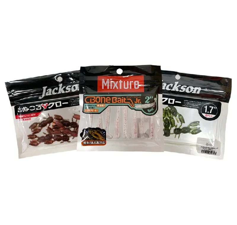 Fishing bait storage jar-Jackson Bream Soft Plastics Pack