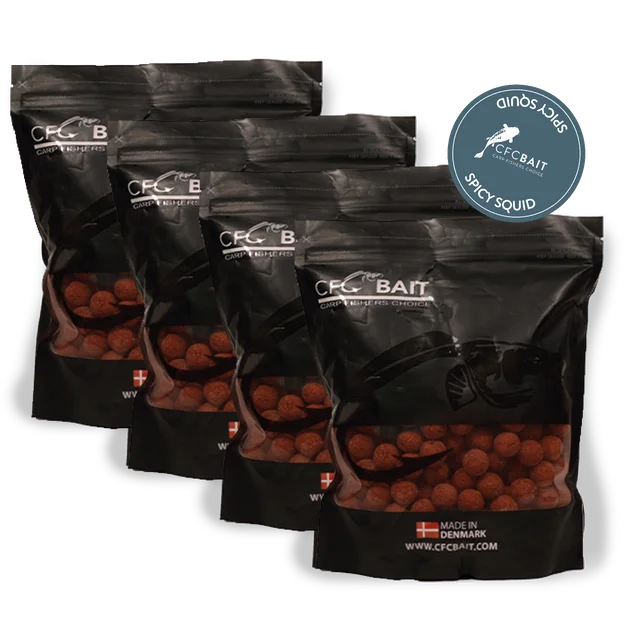 Fishing rod sleeve-Bulk Deal - Spicy Squid Shelf-life boilies 18mm 20kg