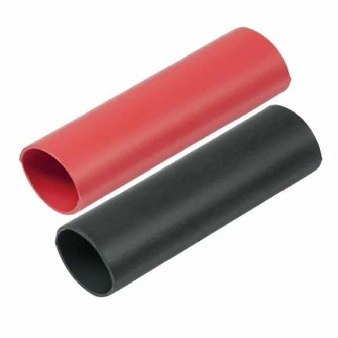 Fishing reel smooth cast-Ancor - Heavy Wall Heat Shrink Tubing - 3/4" x 3" - 2-Pack - Black/Red