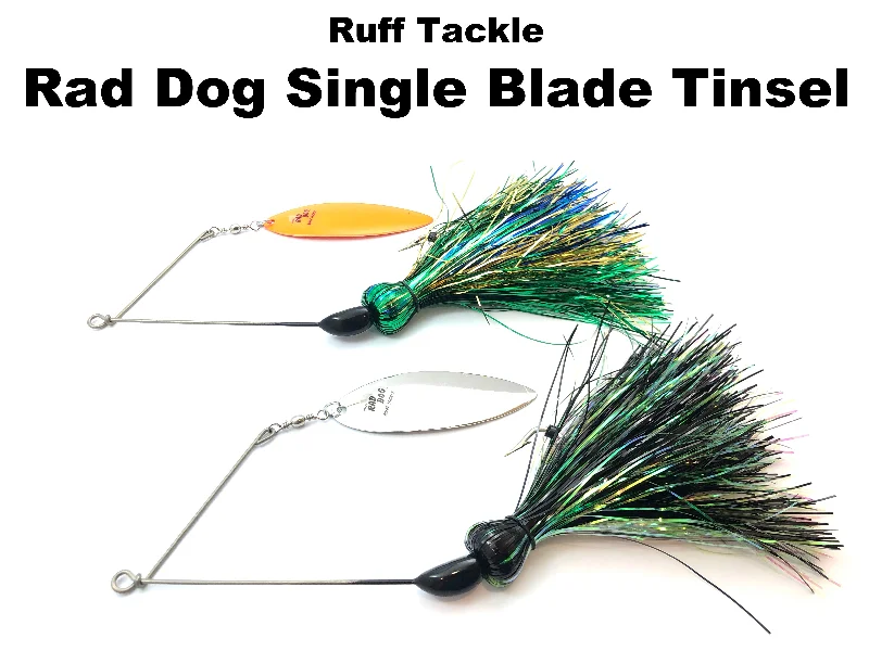 Fishing rod affordable-Ruff Tackle - Rad Dog Original Single Blade Tinsel Spinner Bait