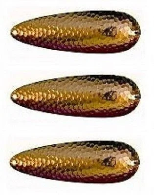 Fishing reel strong drag-Three Eppinger Seadevle IMP Nickel Red/Gold Fish Spoon Lures 1 oz 3 1/4" 62-278