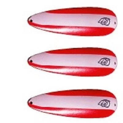 Fishing tackle protective-Three Eppinger Seadevle IMP Red/White Stripe Fish Spoon Lures 1 oz 3 1/4" 62-308