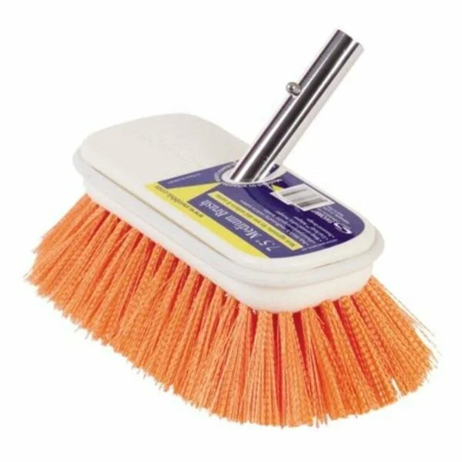 Fishing tackle quick access-Swobbit - Marine Boat General Purpose Cleaning Tool 7.5" Medium Brush - Orange