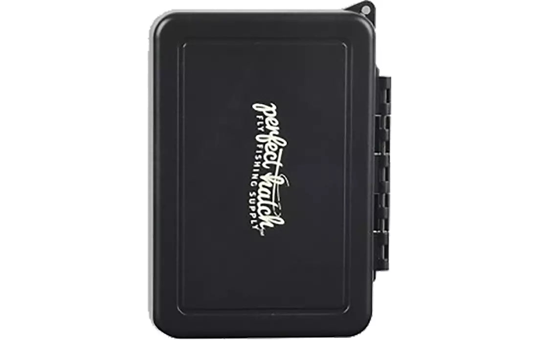 Fishing bait holder-Perfect Hatch Medium Flat Ripple Fly Box - Black