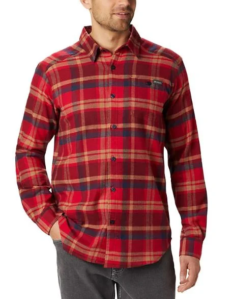 Fishing rod reliable-Men's Cornell Woods Flannel Long Sleeve Shirt