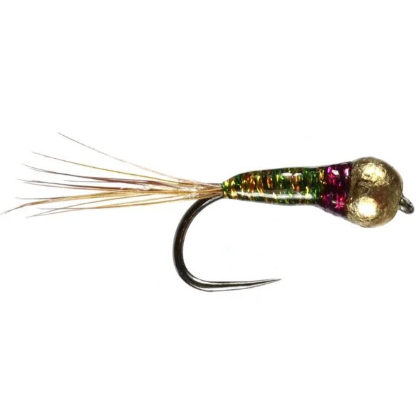 Fishing hook corrosion free-Olive Glint Perdigon T/B Barbless Nymph