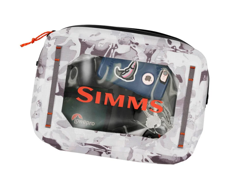 Fishing reel maintenance-Simms Dry Creek Gear Pouch - 4L Cloud Camo Grey