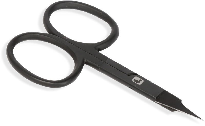 Fishing hook file-Loon Ergo Precision Tip Scissors - Black