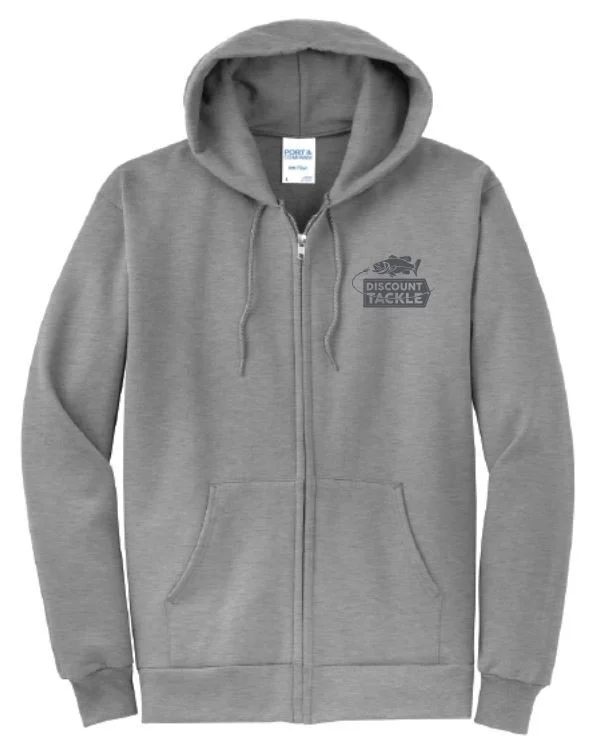 Fishing reel affordable-Discount Tackle Zip-Up Logo Hoodie