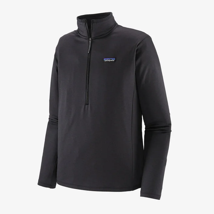 Fishing tackle drawer-Patagonia Men's R1® Daily Zip-Neck - Ink Black - Black X-Dye