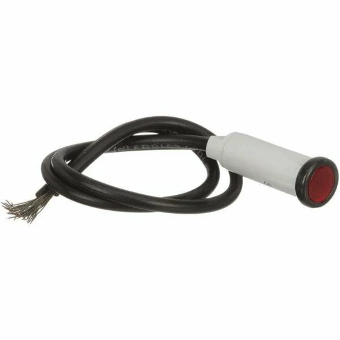 Fishing rod blank-Sea Choice -  Incandescent Red Indicator Light 6" Lead Wires 14V  5/16" Light, One Size