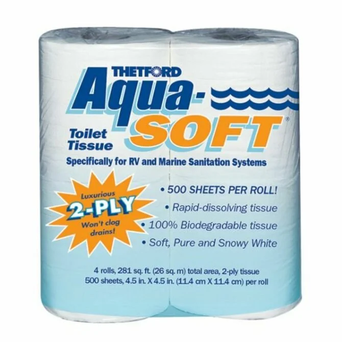 Fishing reel smooth operation-Thetford - Aqua-Soft Toilet Tissue - 4-Pack