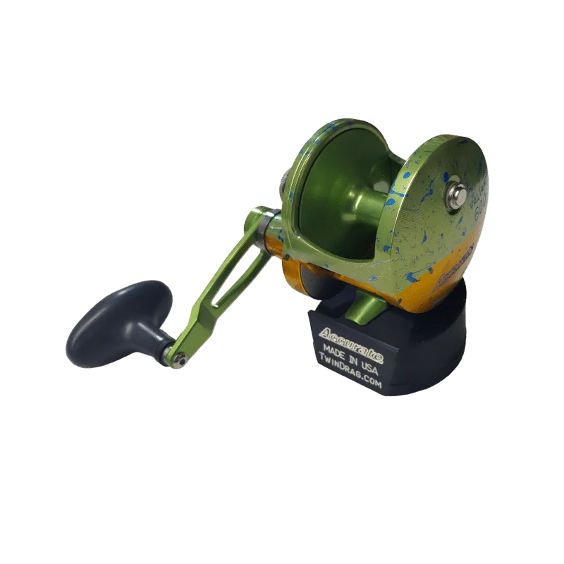 Fishing reel smooth operation-Accurate - Valiant 2-Speed Twin Drag Reel (Mahi)