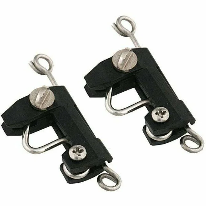 Fishing reel high torque-TACO - Set of 2 Black Zipper Clips