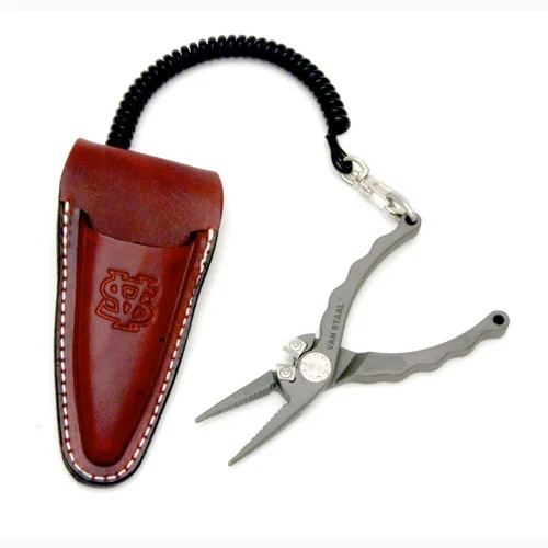 Fishing rod wall rack-6" Titanium Pliers with Lanyard and Pouch