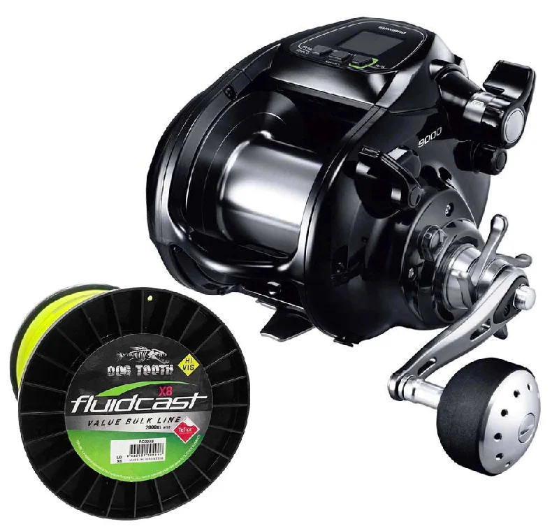 Fishing rod sleeve-Shimano Forcemaster 9000A Electric Reel With Line