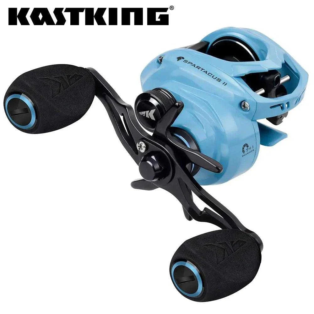 Fishing line stretch-KastKing Spartacus II Baitcasting Reel (7.2:1) Blue