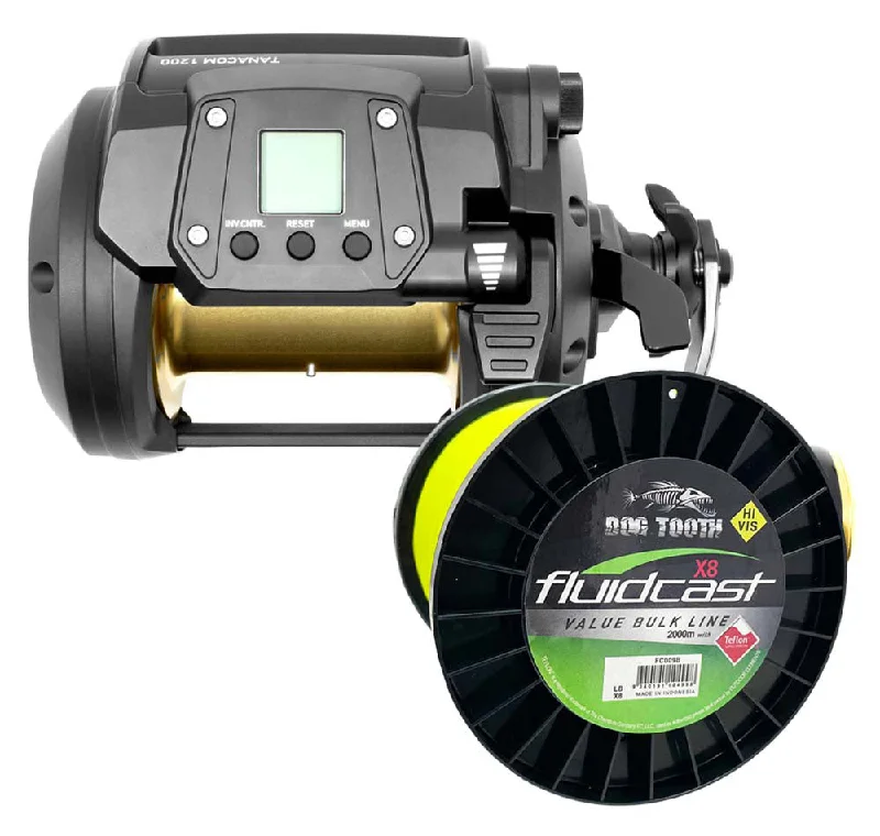 Fishing lure paint-Daiwa 22 Tanacom 1200 Electric Reel With Line