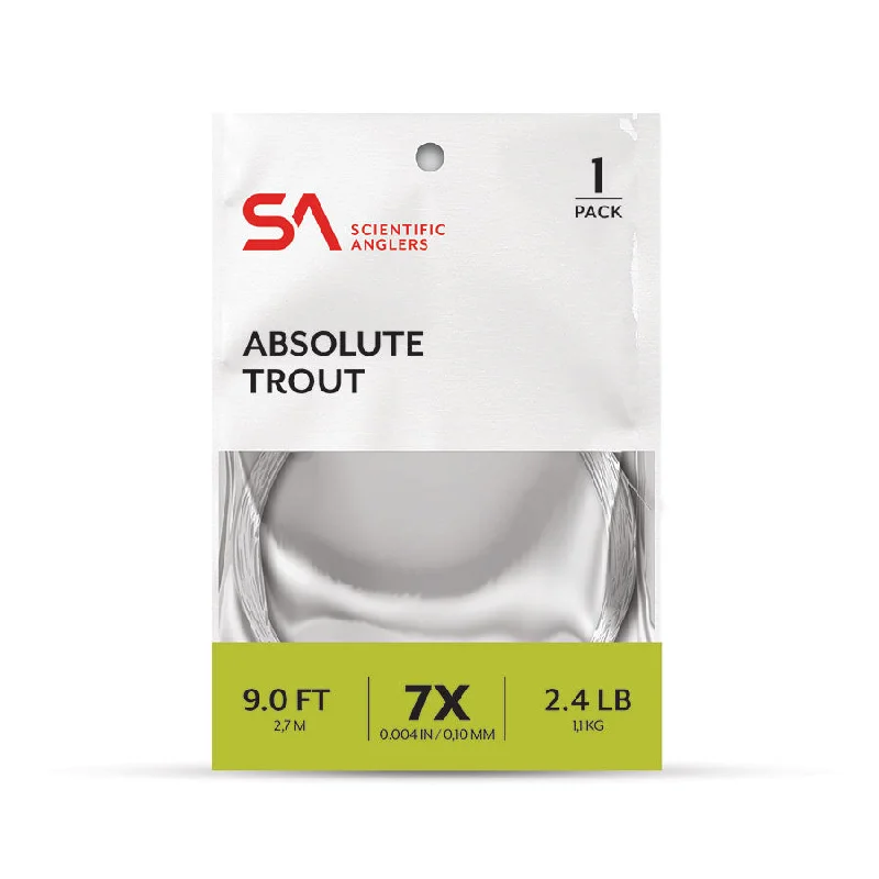 Fishing tackle durable-SA Absolute Trout Leader, 9',