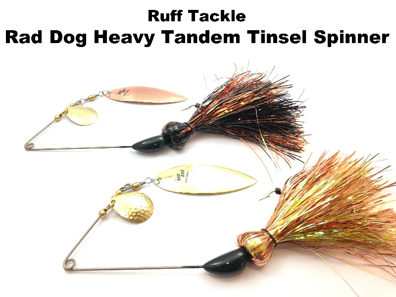 Fishing hook size chart-Ruff Tackle - Rad Dog Heavy Tandem Tinsel Spinner Bait