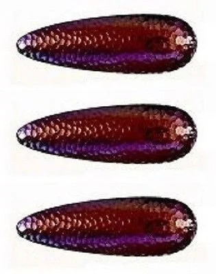 Fishing line high visibility-Three Eppinger Seadevle IMP Nickel Red/Purple Fish Spoon Lure 1 oz 3 1/4" 62-280