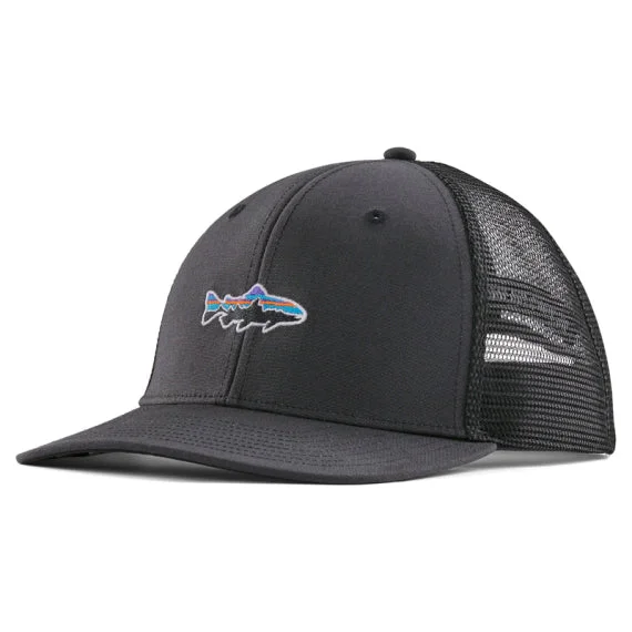 Fishing tackle folding-Patagonia Stand Up Trout Trucker Hat - Ink Black