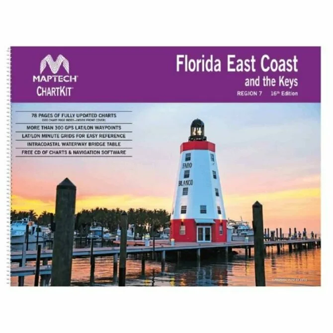 Fishing tackle roller bag-Maptech - Chartkit Region 7, 16th Edition. Flordia East Coast and The Keys