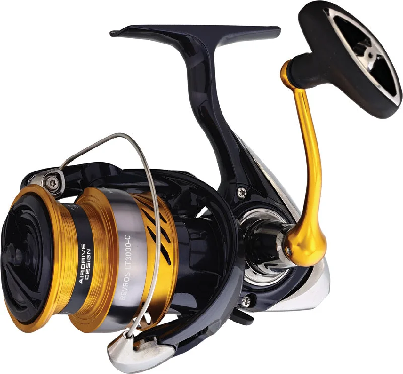 Fishing reel cover-Daiwa Revros LT Black & Yellow Spinning Fishing Reel 3000 REVRLT3000C