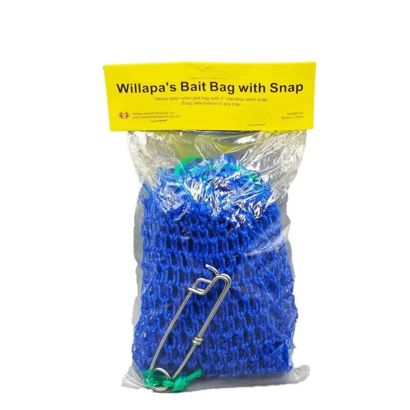 Fishing rod casting distance-Willapa Marine Soft Bait Bag with Snap