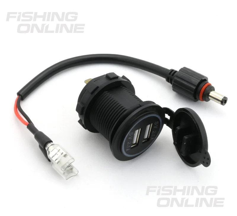 Fishing bait keeper-FPV-Power USB Dual Port with Waterproof Cable