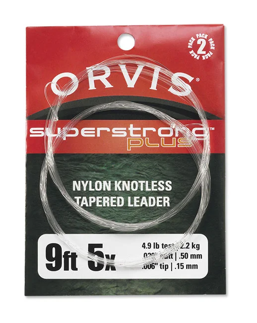 Fishing reel quick release-Orvis Superstrong Plus Leaders 9ft -  2 Pack