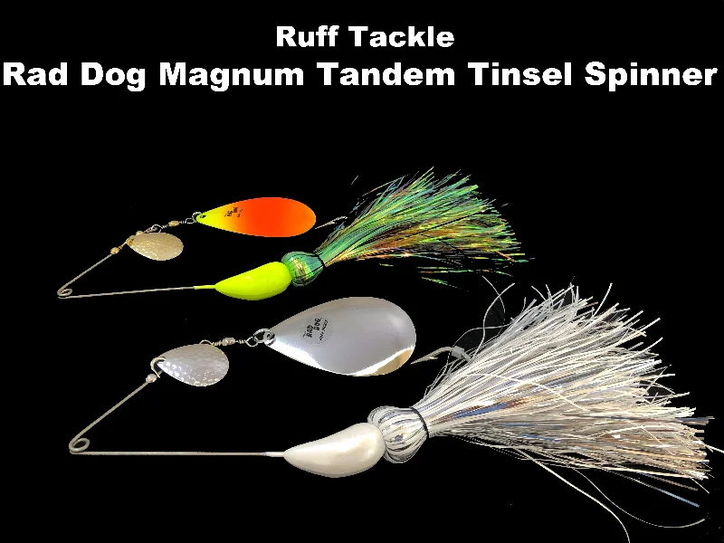 Fishing knot tool-Ruff Tackle - Rad Dog MAGNUM Tandem Tinsel Spinner Bait