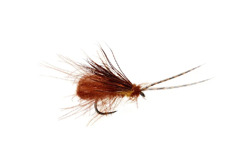 Fishing rod telescopic-MCPHAIL BUBBLE WING CADDIS CHOCOLATE DROP BARBLESS